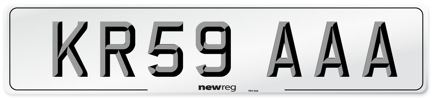 KR59 AAA Number Plate from New Reg